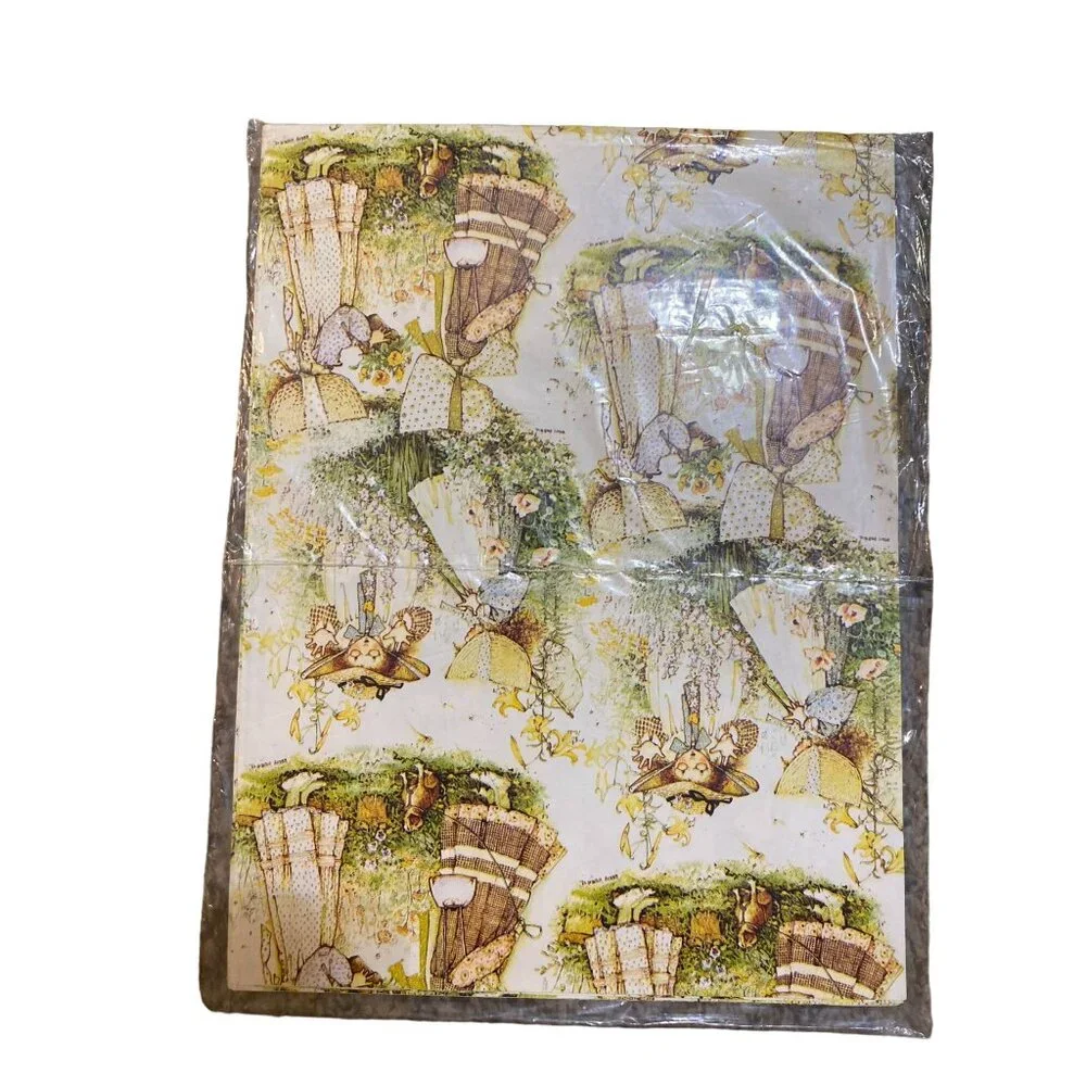 Vintage Americard American Greetings Gift Wrap for Girls NEW Frontier Girls Bonn